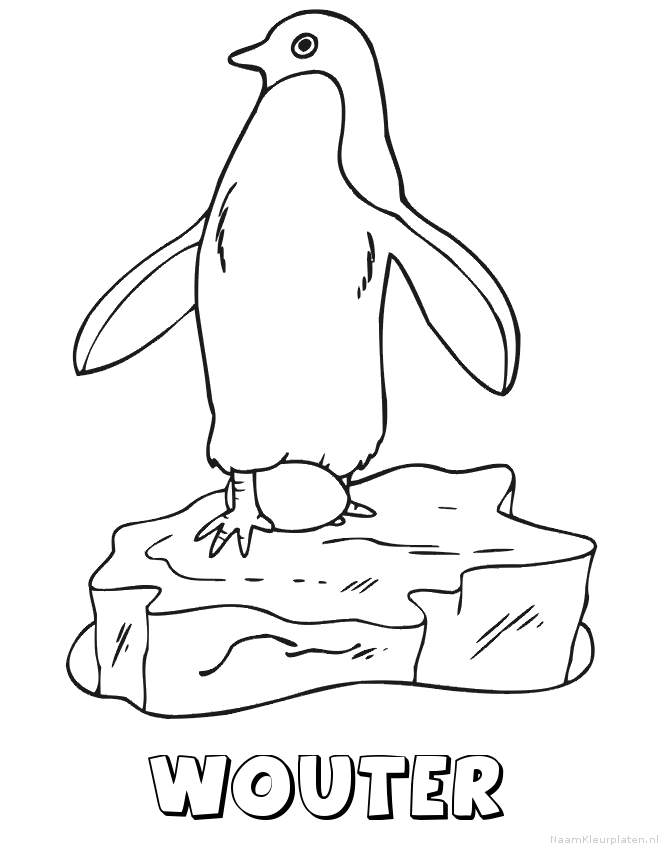Wouter pinguin kleurplaat