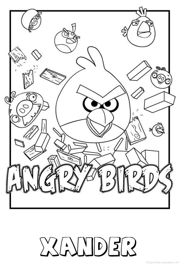 Xander angry birds kleurplaat