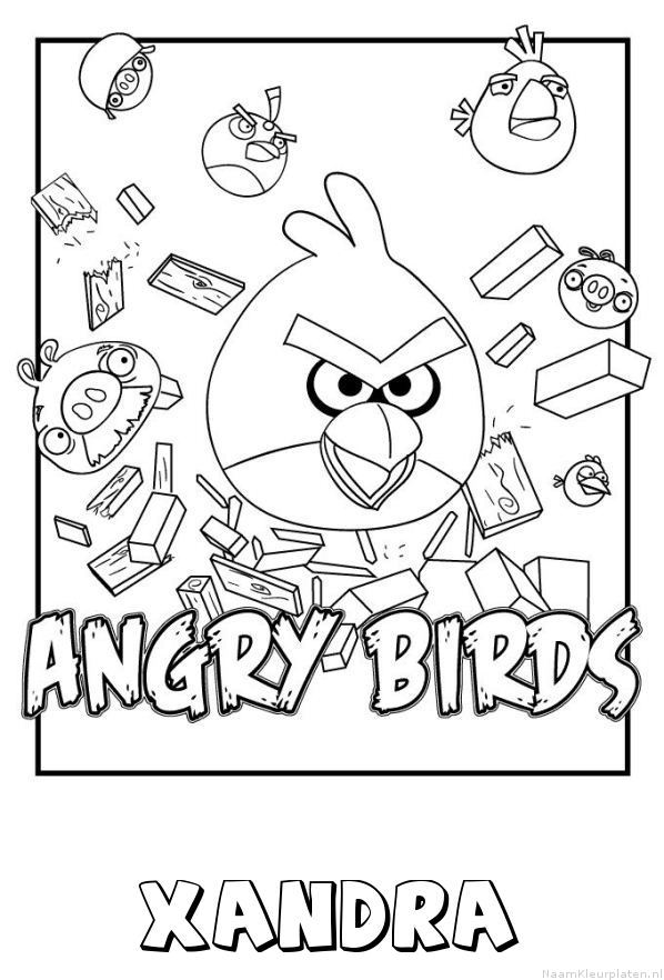 Xandra angry birds kleurplaat