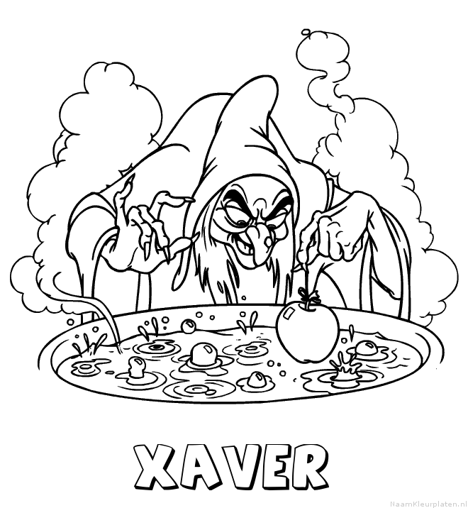 Xaver heks kleurplaat