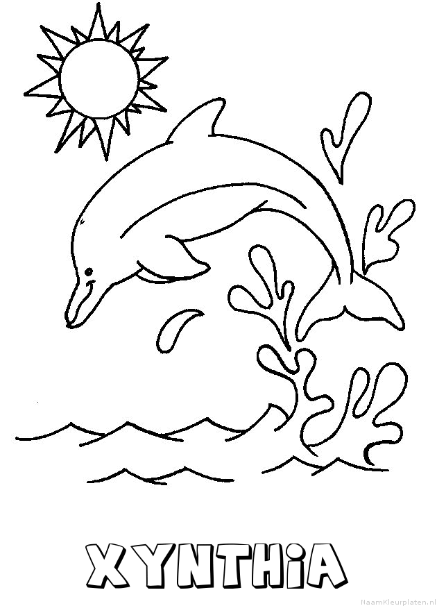 Xynthia dolfijn kleurplaat