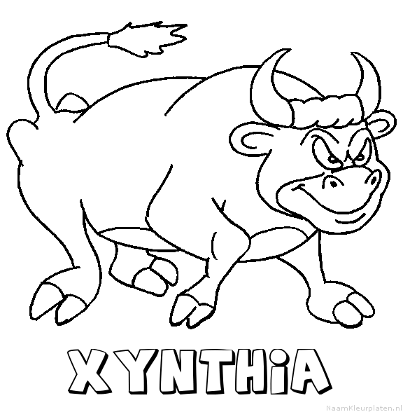 Xynthia stier kleurplaat