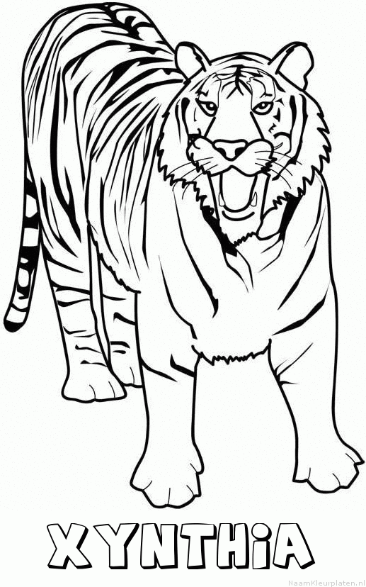 Xynthia tijger 2 kleurplaat