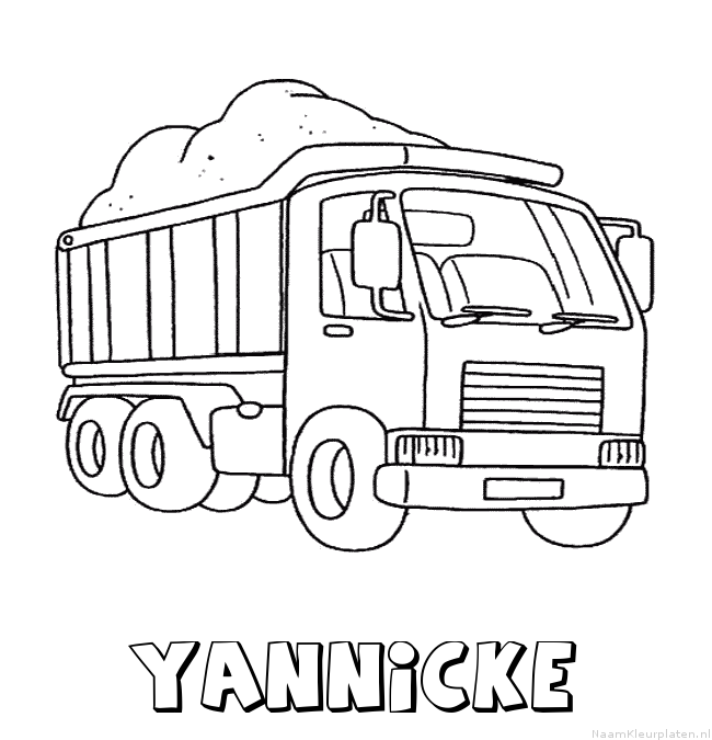 Yannicke vrachtwagen kleurplaat