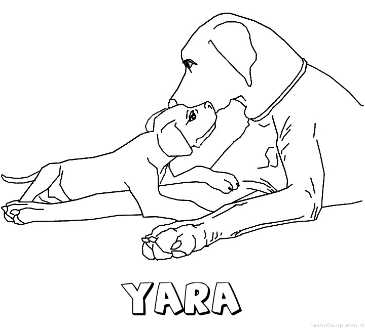 Yara hond puppy kleurplaat