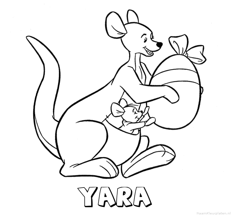 Yara kangoeroe kleurplaat