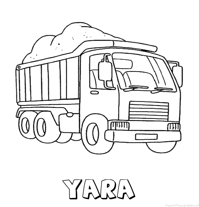 Yara vrachtwagen kleurplaat
