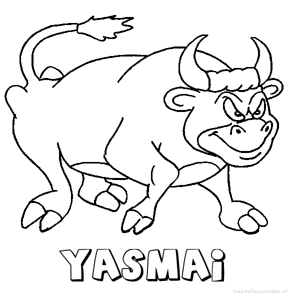 Yasmai stier kleurplaat