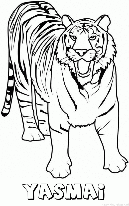 Yasmai tijger 2 kleurplaat