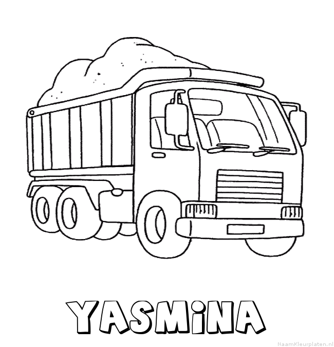 Yasmina vrachtwagen kleurplaat