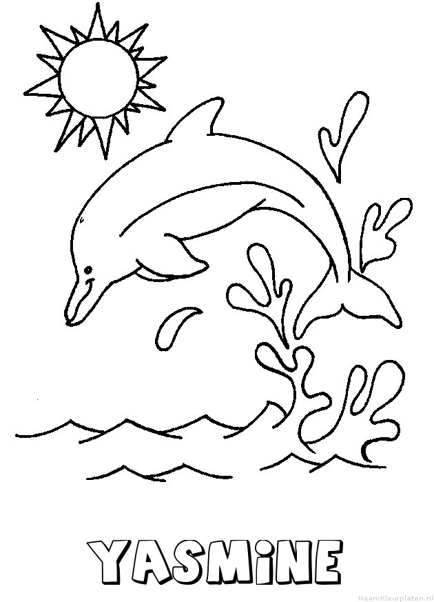 Yasmine dolfijn kleurplaat