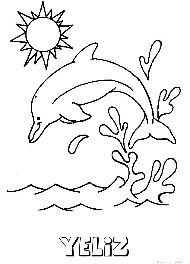 Yeliz dolfijn kleurplaat