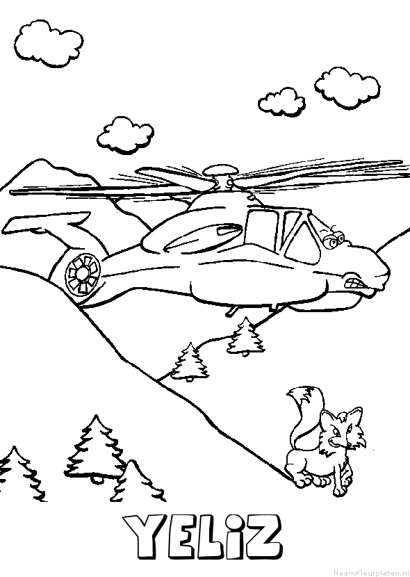 Yeliz helikopter kleurplaat