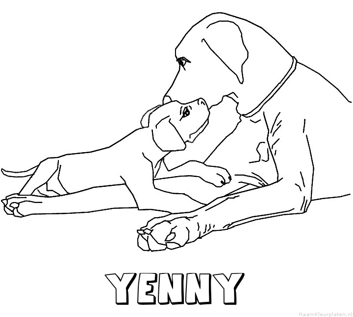 Yenny hond puppy kleurplaat