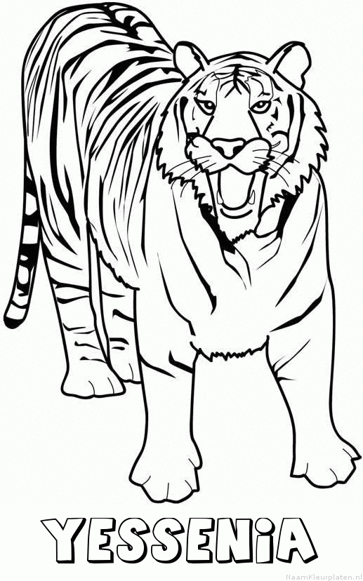 Yessenia tijger 2 kleurplaat
