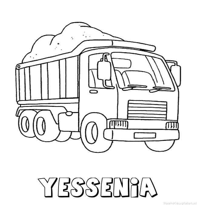 Yessenia vrachtwagen kleurplaat
