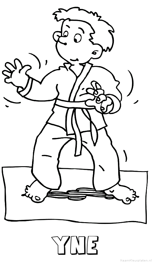 Yne judo kleurplaat