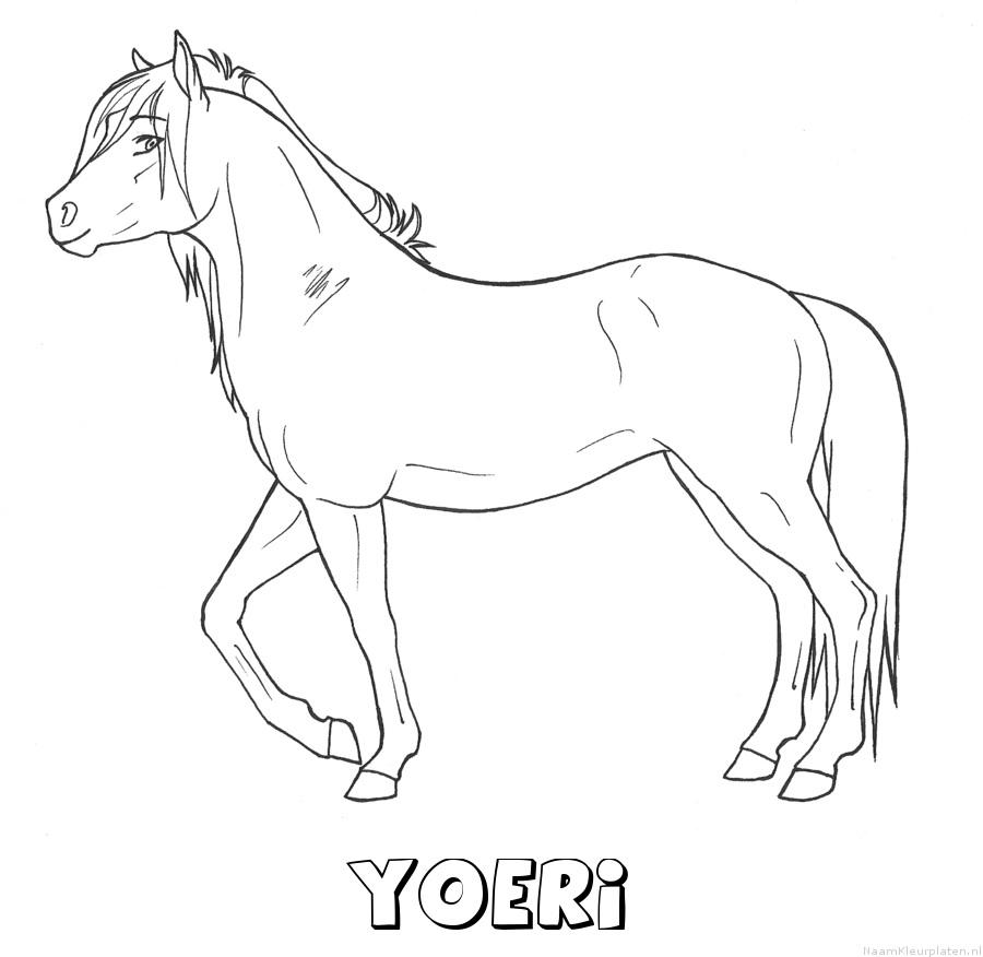 Yoeri paard kleurplaat