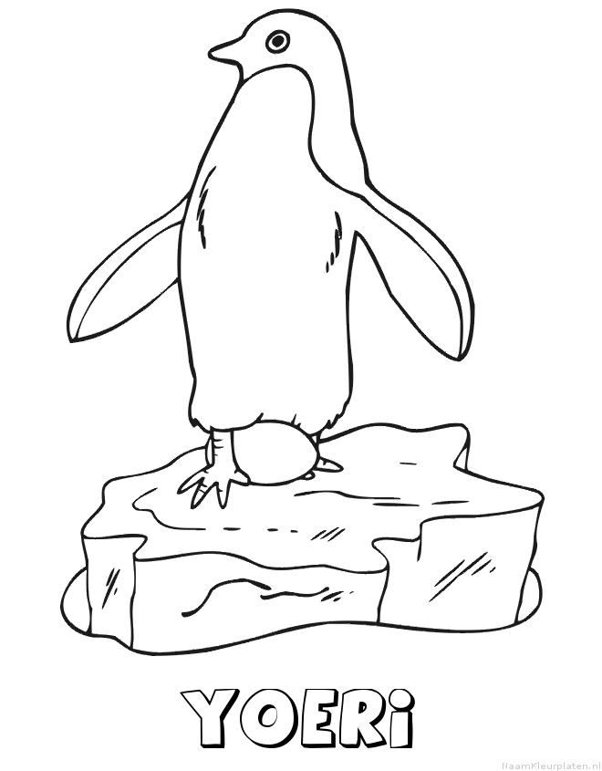 Yoeri pinguin kleurplaat