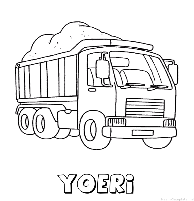 Yoeri vrachtwagen kleurplaat