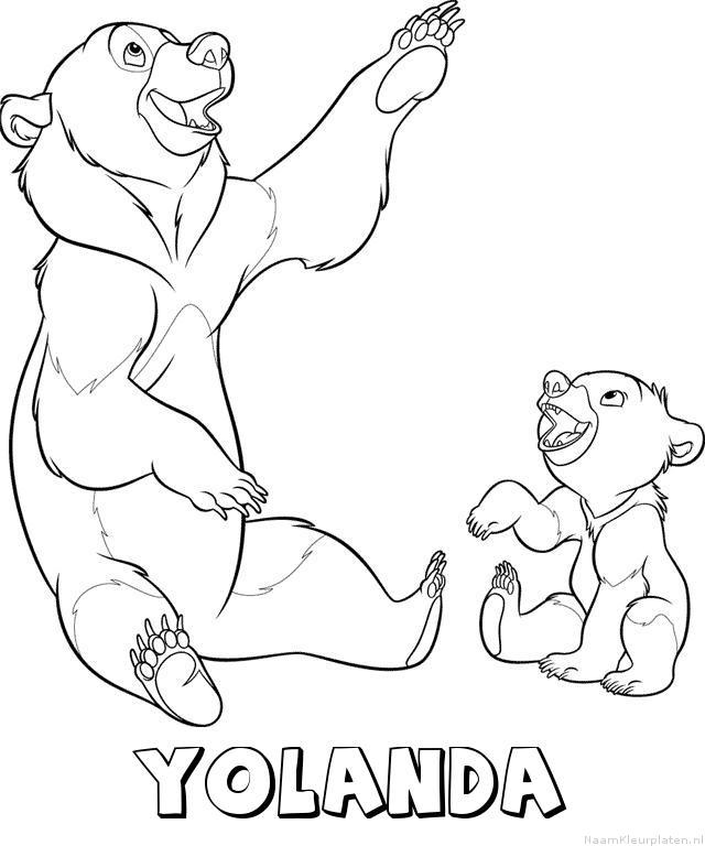 Yolanda brother bear kleurplaat