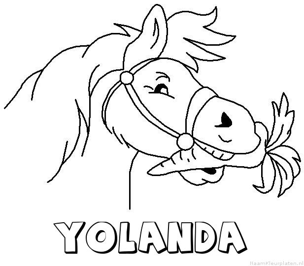 Yolanda paard van sinterklaas kleurplaat
