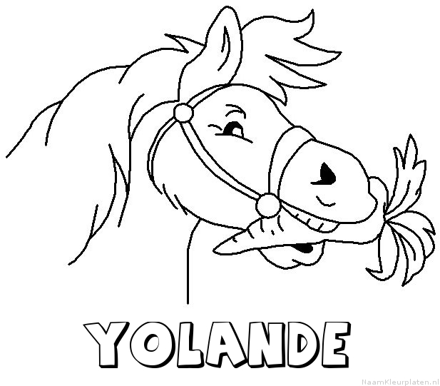 Yolande paard van sinterklaas kleurplaat