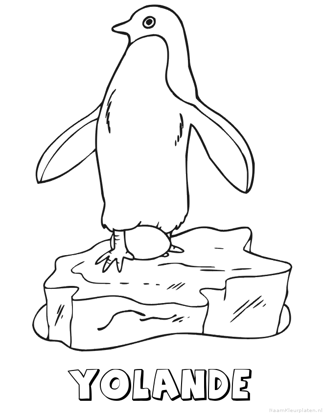 Yolande pinguin kleurplaat