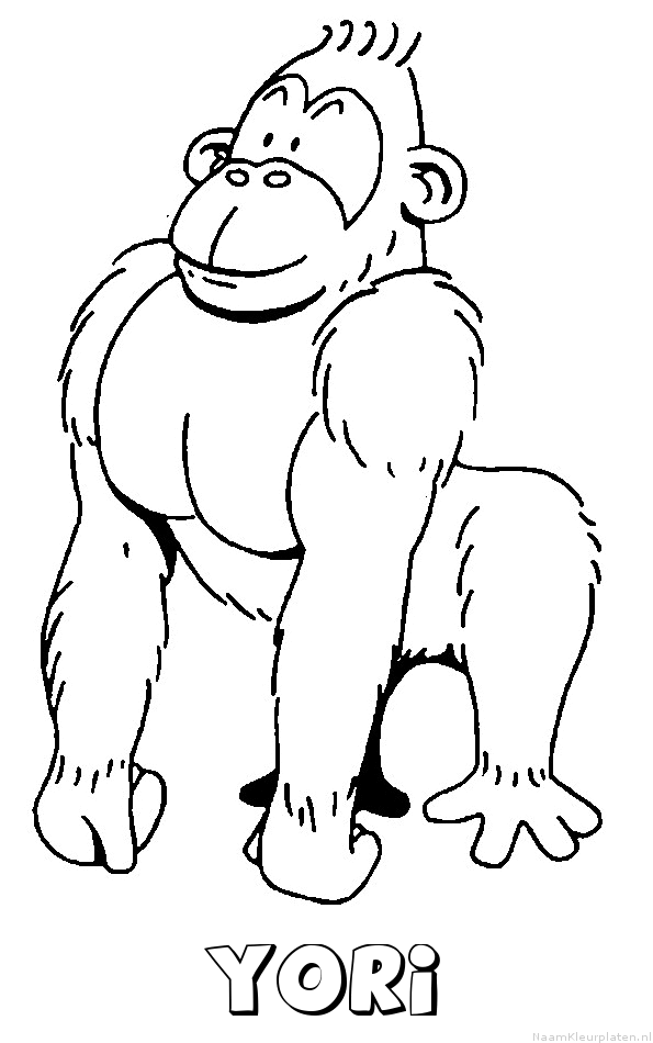 Yori aap gorilla kleurplaat