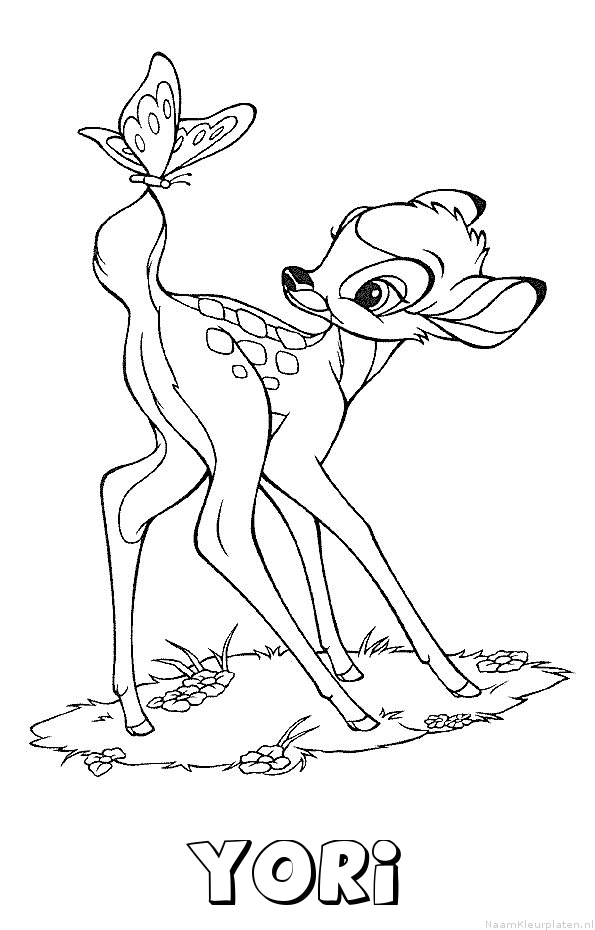 Yori bambi kleurplaat
