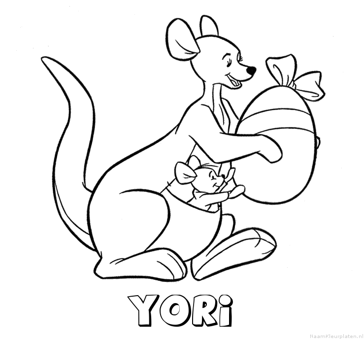 Yori kangoeroe kleurplaat