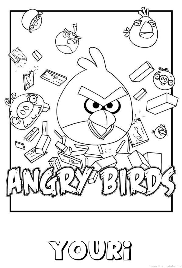 Youri angry birds kleurplaat