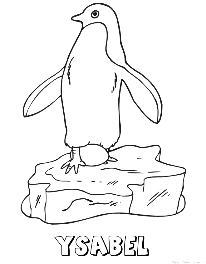 Ysabel pinguin kleurplaat