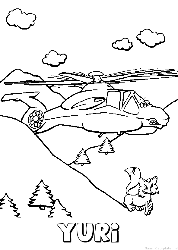 Yuri helikopter kleurplaat