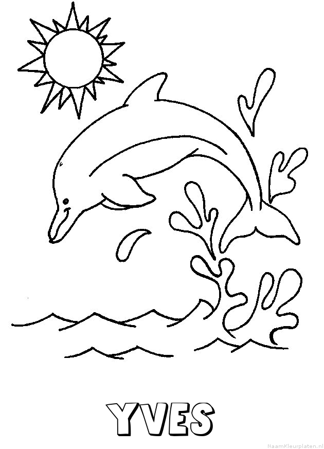 Yves dolfijn kleurplaat