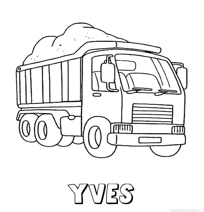 Yves vrachtwagen kleurplaat
