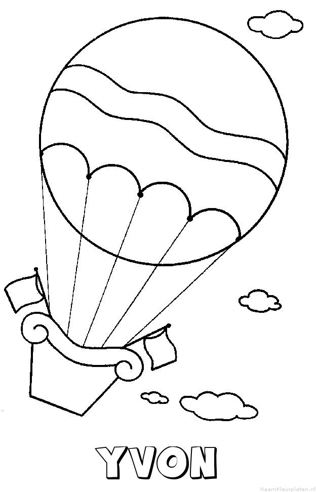 Yvon luchtballon kleurplaat