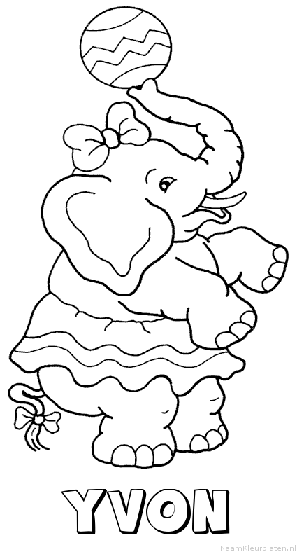 Yvon olifant kleurplaat