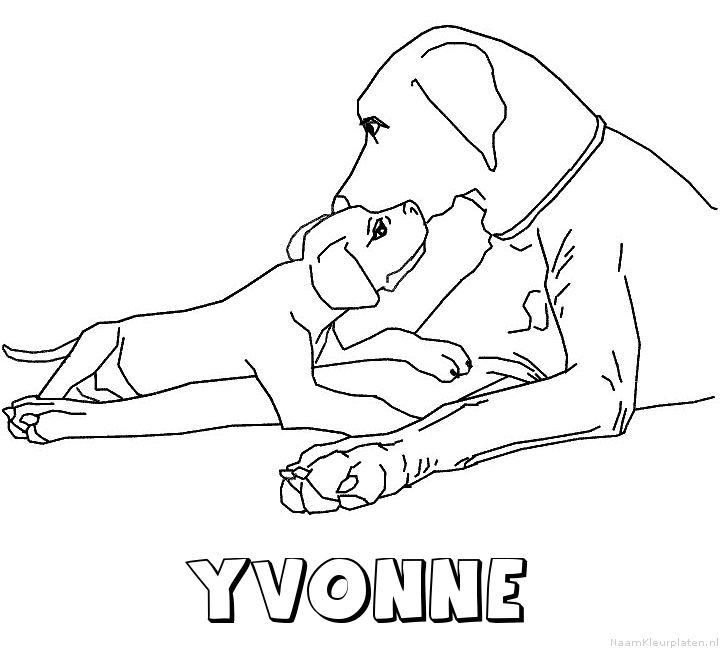 Yvonne hond puppy kleurplaat