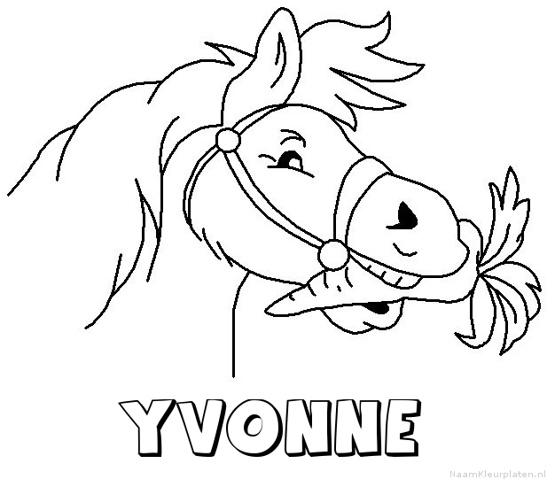 Yvonne paard van sinterklaas kleurplaat
