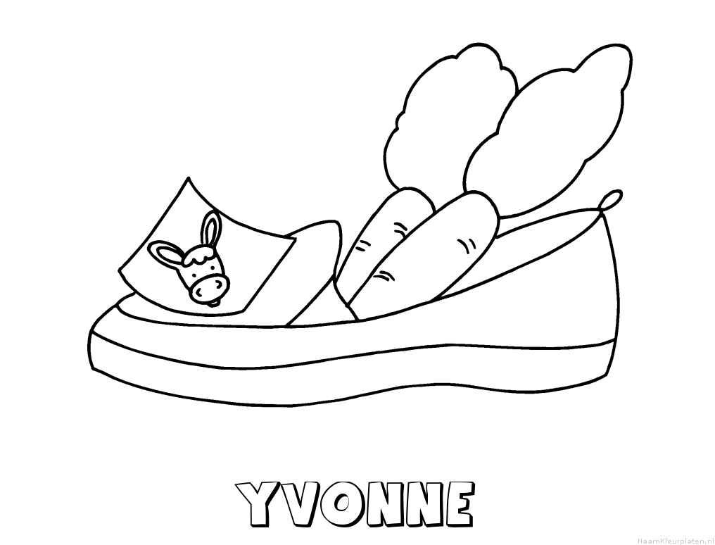 Yvonne schoen zetten kleurplaat