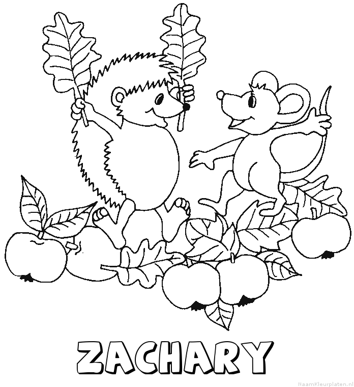 Zachary egel kleurplaat