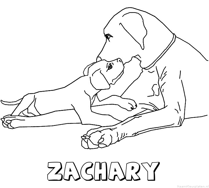 Zachary hond puppy kleurplaat