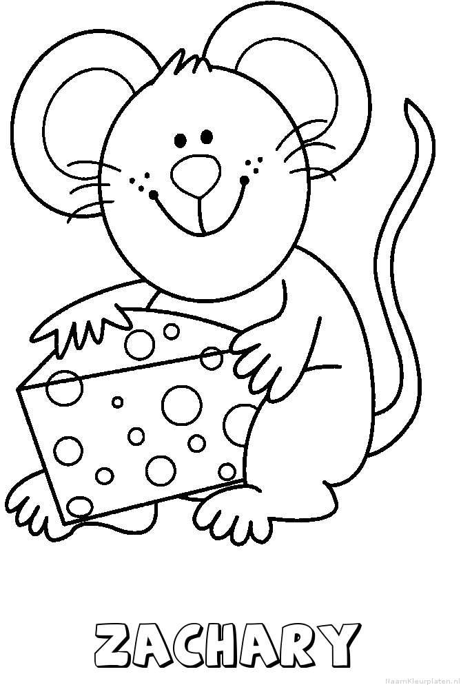 Zachary muis kaas kleurplaat