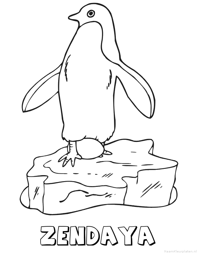 Zendaya pinguin kleurplaat