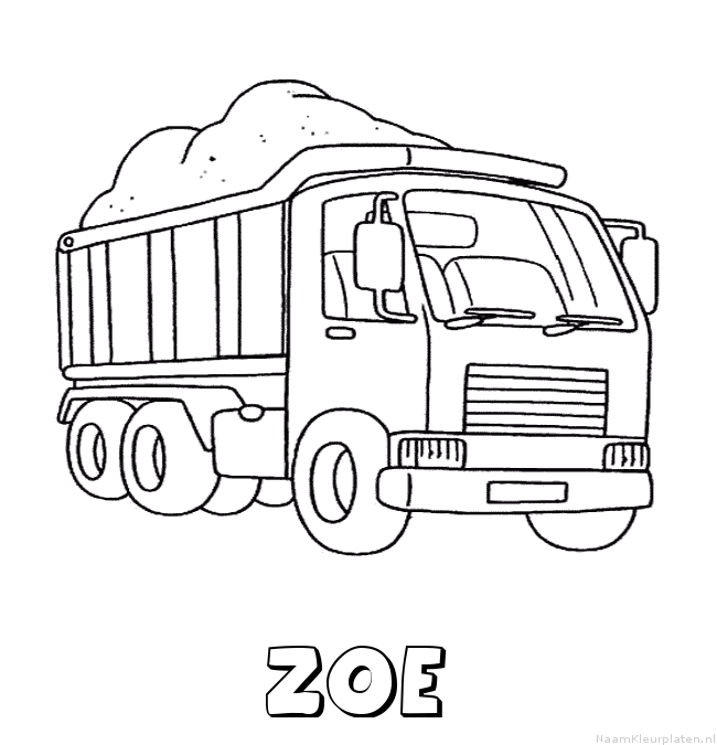 Zoe vrachtwagen kleurplaat